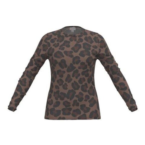 LuLaRoe X-Large Leopard May Long Sleeve Mesh Top - Picture 1 of 4